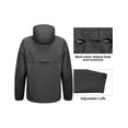 thumbnail image 2 of Little Donkey Andy Men's Waterproof Rain Jacket Outdoor Lightweight Rain Shell Coat for Hiking, Golf, Travel (Black S), 2 of 7
