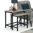 thumbnail image 5 of Skyler 25" W MANGO WOOD and Metal Nesting 2 Pc Side Table in Dark Cognac Brown, 5 of 12