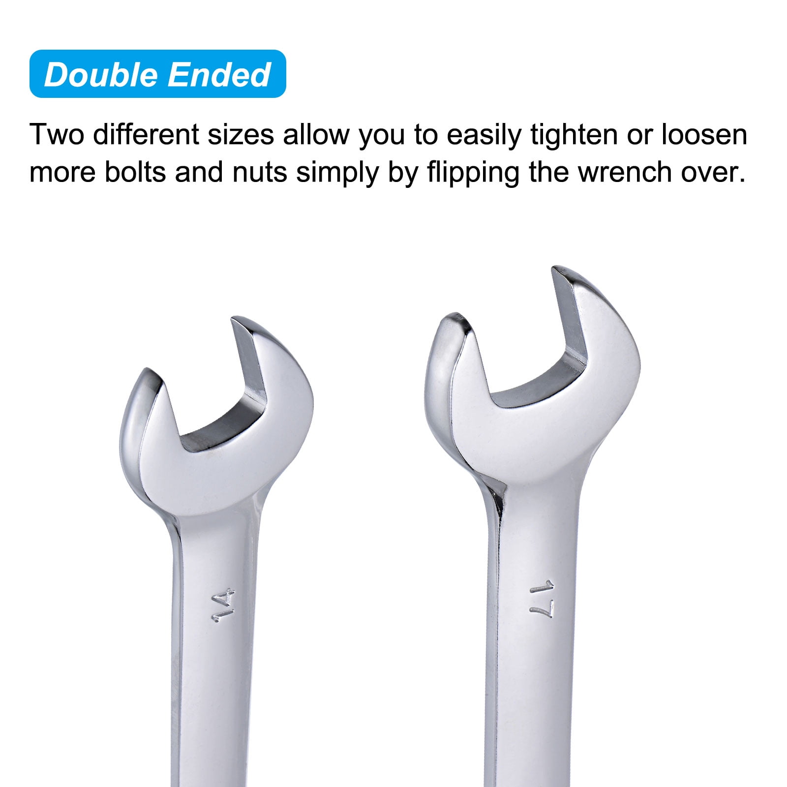 8-Piece Metric Double Box End Wrench Set - CR-V Steel With Roll-up Pouch