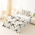 thumbnail image 3 of Castle Fairy Mid Century Atomic Star Twin Sheets 3pcs,Vintage Dot Accent Bedding,Brown Olive Cream,1 Flat Sheet, 1 Fitted Sheet and 1 Pillowcase, 3 of 7