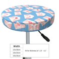 thumbnail image 2 of envelope Pattern pink Round Bar Stool Seat Covers, Elastic Round Chair Cover Stool Seat Slipcover Bar Stool Cushions Round Pad for 12-14 inch, 2 of 5