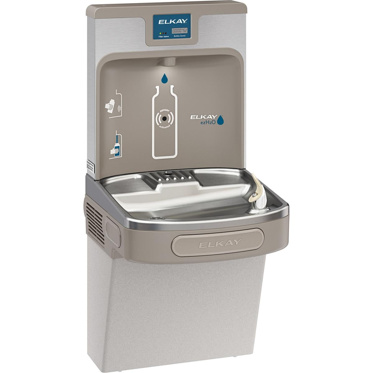 Elkay LZS8WSLP Enhanced EZH2O Bottle Filling Station & Single ADA