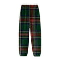 thumbnail image 4 of Men's Dense Plaid Flannel Pocket Casual Pants with Printed Design - Ideal for Home and Sleep Wear with Fashionable Pattern for Men,Yellow,XL, 4 of 6