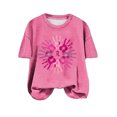 thumbnail image 2 of Puntoco Blusas casuales de moda para mujer, camisetas estampadas con cuello redondo, blusas de manga corta, 2 of 4