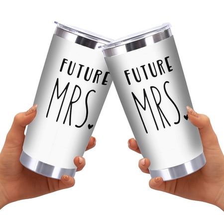 20 Oz Tumbler -Engagement Gifts for Couples - Mr And Mrs, Just Married, Newlywed Gift for The Bride, Bride to Be, Wedding Day Essentials