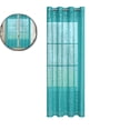 thumbnail image 1 of Sheer Curtains 98 Inches Long – Semi-Transparent Window Drapes with Embossed Pattern – Grommet Top Privacy Light Filtering Fabric for Bedroom, Living Room & Study (39"x98"), 1 of 6