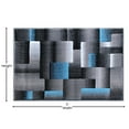 thumbnail image 5 of BizChair Modern Contemporary Area Rug, Blue Grey Black (2 Feet X 3 Feet) Mat, 5 of 7