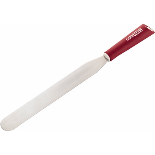 Cake Boss Stainless Steel Tools and Gadgets 10" Icing Spatula, Red