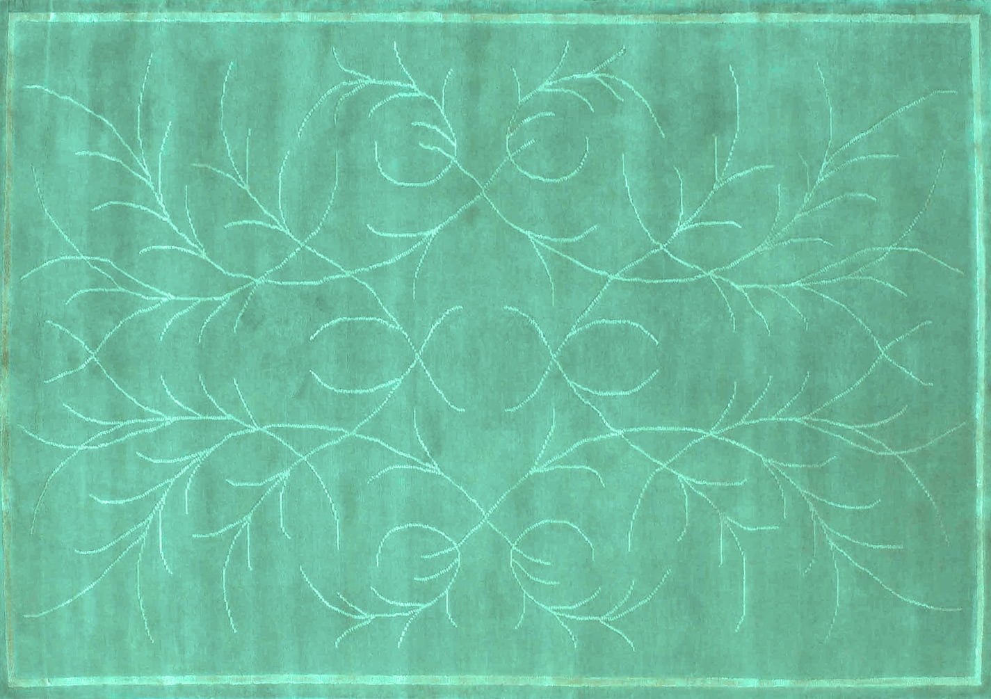Ahgly Company Indoor Rectangle Abstract Turquoise Blue Contemporary ...