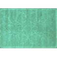 thumbnail image 1 of Ahgly Company Machine Washable Indoor Rectangle Abstract Turquoise Blue Contemporary Area Rugs, 3' x 5', 1 of 4