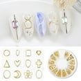 thumbnail image 5 of 3D Nail Art Decorations, Gold Nail Art Decals, Punk Star Moon Jewelry Studs, Mixed Rivet Nail Art Designs, DIY Nail Art Decorations, 10 Types of Plastic Decorations, One Box, 5 of 8