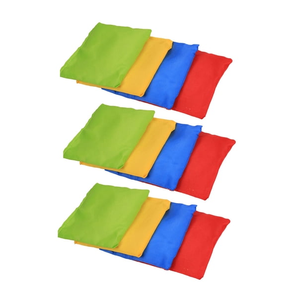 Hytrove 12 Pcs Filled Sand Bags Bright Colors Indoor Play For Kids Group Activities