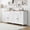 White, variant on 4 EVER WINNER 55'' Farmhouse Buffet Cabinet, kitchen cabinet with Storage, Large Storage Cabinet with 4 Doors &2 Drawers, Coffee Bar Cabinet with Adjustable Shelves for Kitchen, Dining Room, Black