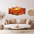 thumbnail image 3 of ZHONGYUTONG 5 Pieces Poppy Canvas Wall Art Poppies Floral Field Painting Prints Sunset Landscape Picture (8"x14"x2pcs 8"x18"x2pcs 8"x22"x1pcs), 3 of 6