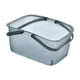 thumbnail image 1 of Cesta de ducha portátil, organizador de baño con asas, cesta de almacenamiento con desagüe Azul, 1 of 9