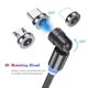 thumbnail image 5 of 3-in-1 Magnetic Charging Cable Nylon Braided Charging Cord with LED Light Compatible with iOS/Micro USB/Type-C Devices, Black 6.6ft, 5 of 5