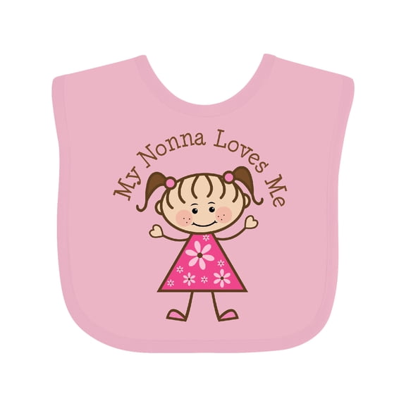 Inktastic My Nonna Loves Me Girls Baby Bib
