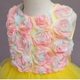 thumbnail image 3 of Toddler Baby Girls Colorful Floral Tutu Gown Dress Party Evening Wedding Christmas Dance Dresses with Headwear, 3 of 6