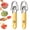 2 Sets, variant on 4-in-1 Stainless Steel Fruit Cutter, Watermelon Slicer Tool with Fork and Knife for Summer Fruit Cutting, Carving Melon Scooper Popsicle Cutter for Kitchen Home Camping Use