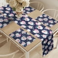 thumbnail image 2 of Ambesonne Vintage Rose Table Runner & Placemats, Tender Floral Bouquet, Placemat 4 pcs + Runner 16"x90", Indigo Multicolor, 2 of 2