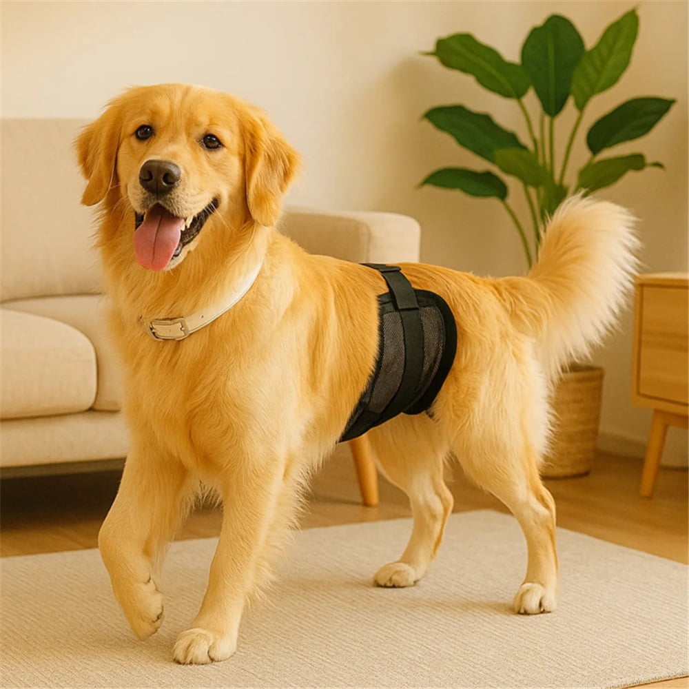 3-Pack Dog Diapers Male–Reusable & Washable Belly Bands for Dogs, Breathable Air-Mesh Fabric,for Doggie & Puppy in Incontinence or Excitable Urination and Training (Black, XL)
