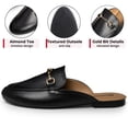 thumbnail image 2 of Alpine Swiss Erin Womens Flat Mules Loafers Round Toe Blackless Slide on Shoes, 2 of 8