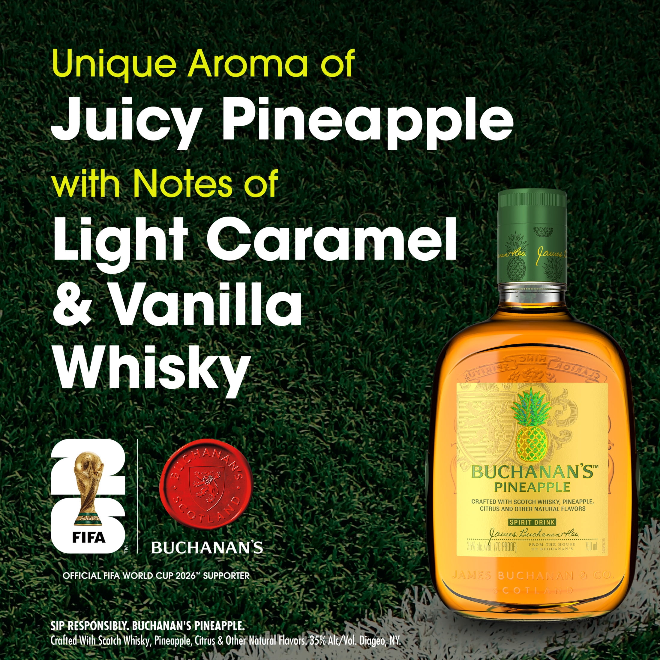 Buchanan's Pineapple Scotch Whisky with Citrus Flavors, 750 ml, 70 Proof