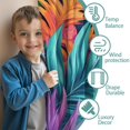 thumbnail image 3 of Blackout Kids Curtains,Colorful Tropical Leaf Pattern Childrens Insulated Curtains Set Of 2,Bedroom Essentials,Toddler Room Decor 52"x63", 3 of 5
