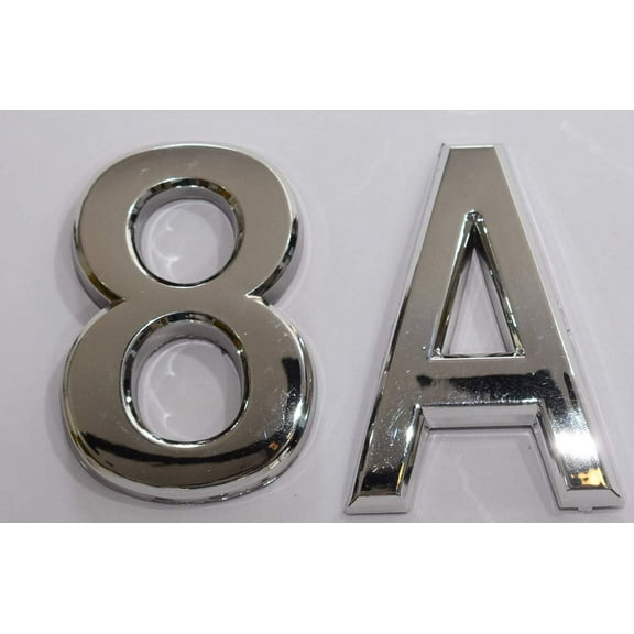 Apartment Number 8A Sign/Mailbox Number Sign, Door Number Sign. Letter C (Silver,3D, Size 2.75 x 1.75, Comes with Double Sided Tape)- The Maple line