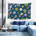 thumbnail image 5 of DouZhe Cartoon Koi Fish Japanese Carp Tapestry Wall Hanging Tapestries Dorm Room Home Decor, 60" x 40", 5 of 7