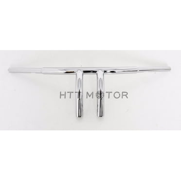HTTMT- FAT 1-1/4" CHROME CUSTOM 8" RISE T-BARS HANDLEBARS DRAG BARS HARLEY MOTORCYCLE