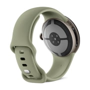 Google Pixel Watch 5 (41mm) Wi-Fi - Android Smartwatch with Domed Display, Comprehensive Health and Fitness Tracking, and Help from Gemini - Satin Pyrite Aluminum Case / Olive Active Band (2nd gen)