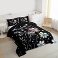 thumbnail image 3 of jejeloiu Boho Dragonfly Full Size Comforter Sets,Cute Daisy Blossom Bedding Sets For Girls Women Reversible 3 Pieces, 3 of 8