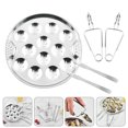 thumbnail image 3 of Masteelf Escargot Baking Plate with Stainless Steel Material Silver Color Easy to Clean and Set, 3 of 10