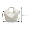 thumbnail image 2 of Sac Hobo Chic pour Femmes Grande Capacité Sangle Ajustable Sac Polyvalent (Blanc), 2 of 5