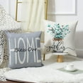 thumbnail image 6 of Throw Pillow Covers 18x18 Set of 4 Farmhouse Pillow Covers Cushion Cases Decorative Pillowcases for Sofa Couch Living Room Outdoor Home Decor (Grey, 18" x 18"), 6 of 6