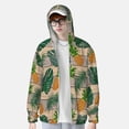 thumbnail image 3 of Picia Pineapples Palm Leaves Women's Men's UPF 50+ Sun Protection Hoodie Shirt Long Sleeve SPF Fishing Outdoor UV Hiking Lightweight Shirts-3X-Large, 3 of 9