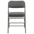 thumbnail image 6 of Drevy HERCULES Series Premium Curved Triple Braced & Double Hinged Gray Fabric Metal Folding Chair, 6 of 7