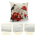 Shiartex Pillow Covers Red Poppy Throw Pillows, Hummingbird with Flower