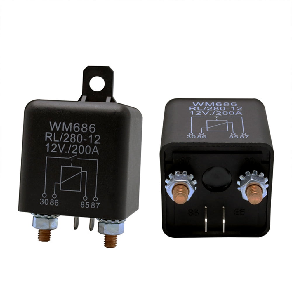 2 PCS 12V 200A Car Relays Normal Open Starter Heavy Duty Split Swith Control US 