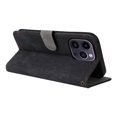 thumbnail image 2 of Phone Wallet Case for iPhone 15 Pro with Stand - Leather Folio Cover & Card Slots Black, 2 of 5