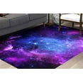 thumbnail image 2 of Floor Rug, Pattern Rug, Purple and Blue Rug, Easy to Clean Rugs, View Rug, Starry Sky Landscape Rug, Entryway Rug, Galaxy Rugs, Printed Rug, 3.3'x9.2' - 100x280 cm, 2 of 9