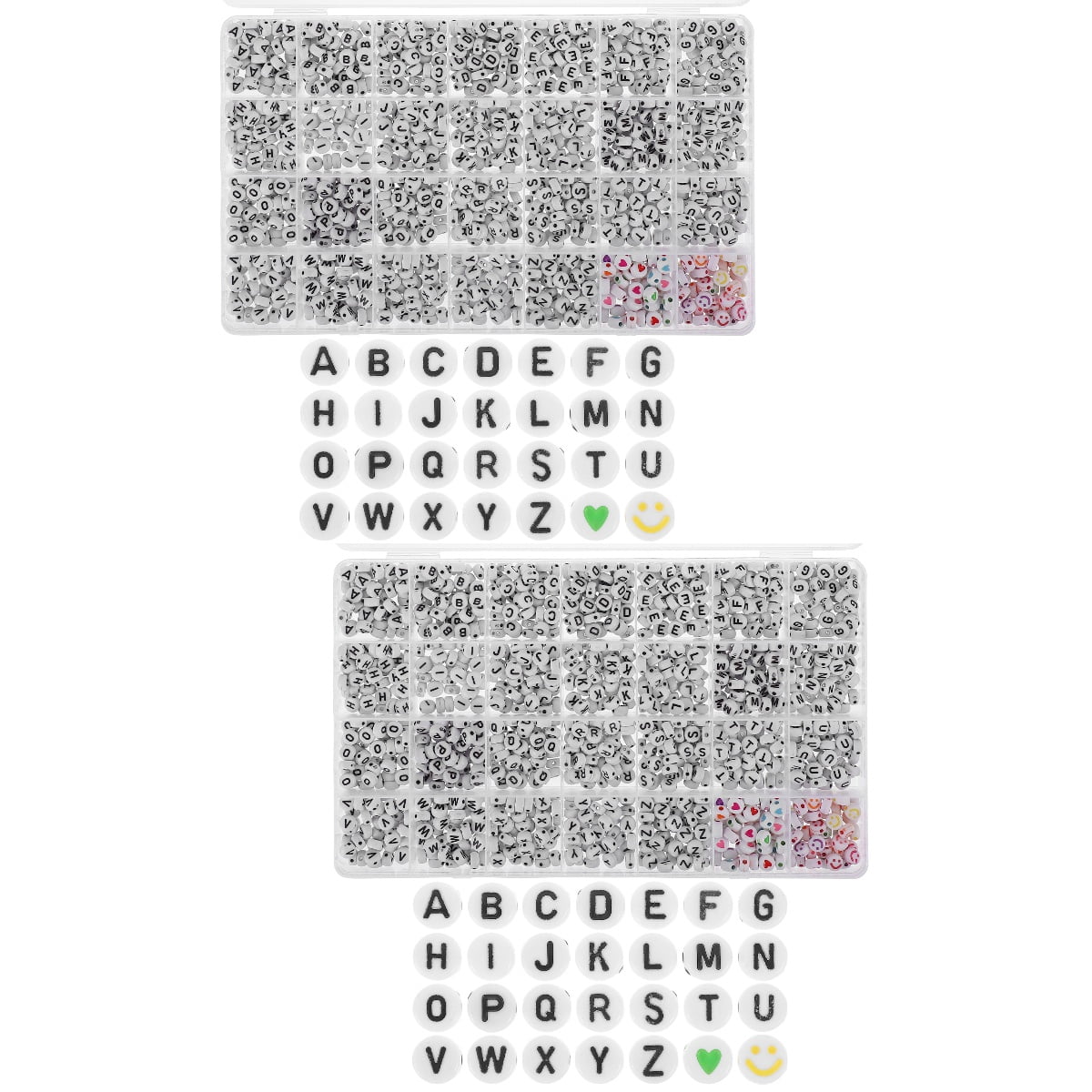 FRCOLOR 2 Boxes  Loose Beads English Letters Beads Jewelry Making Beads Acrylic Bracelet Charms
