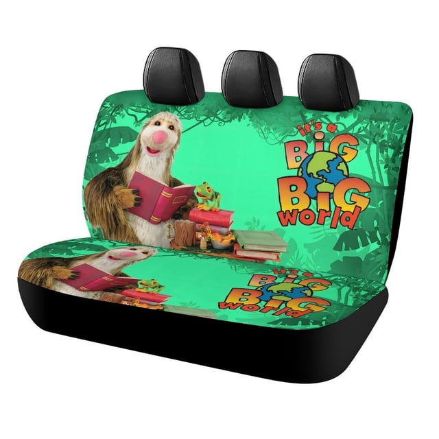 Es un Mundo Muy Grande-theme Car Rear Seat Covers Back Elastic Flexible Car Seat Covers Decorative Fits Most Cars 120x59x76cm