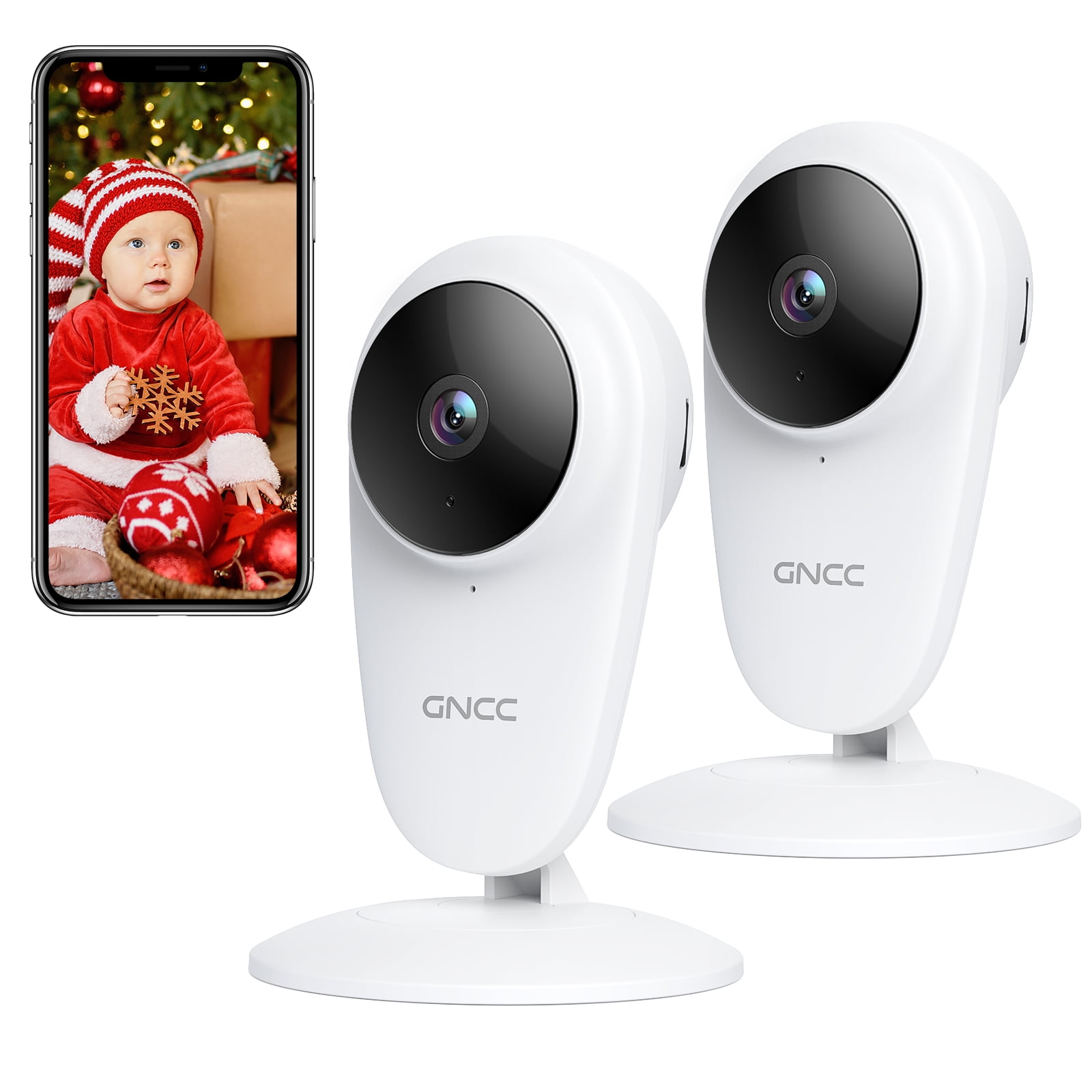GNCC Babyphone avec Double Caméra, Camera Surveillance WiFi, Caméra 360°  PTZ et Fixe, Suivi des Mouvements, Vision Nocturne, Surveiller Bébés et  Animaux Domestiques, Stockage Local et Cloud, P4 : : High-Tech