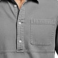 thumbnail image 5 of Stamzod Long Sleeve Collared Shirt Men Dressy Casual Button Up Shirts with Pocket Plus Size Fashion Office Work Tops Gray C XXL, 5 of 5