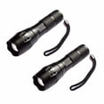 thumbnail image 1 of 2 linternas LED de alta potencia con 2 baterías recargables 18650, linterna táctica con cargador USB ER, 1 of 5