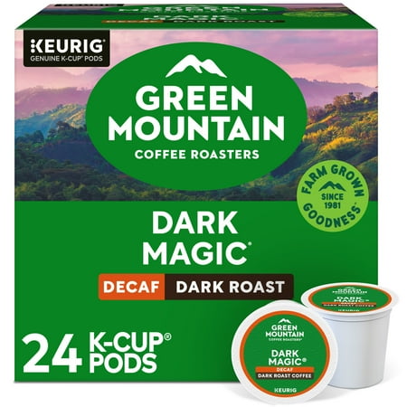 Green Mountain Coffee Roasters, Decaf Dark Magic Dark Roast K-Cup Coffee Pods, 24 Count