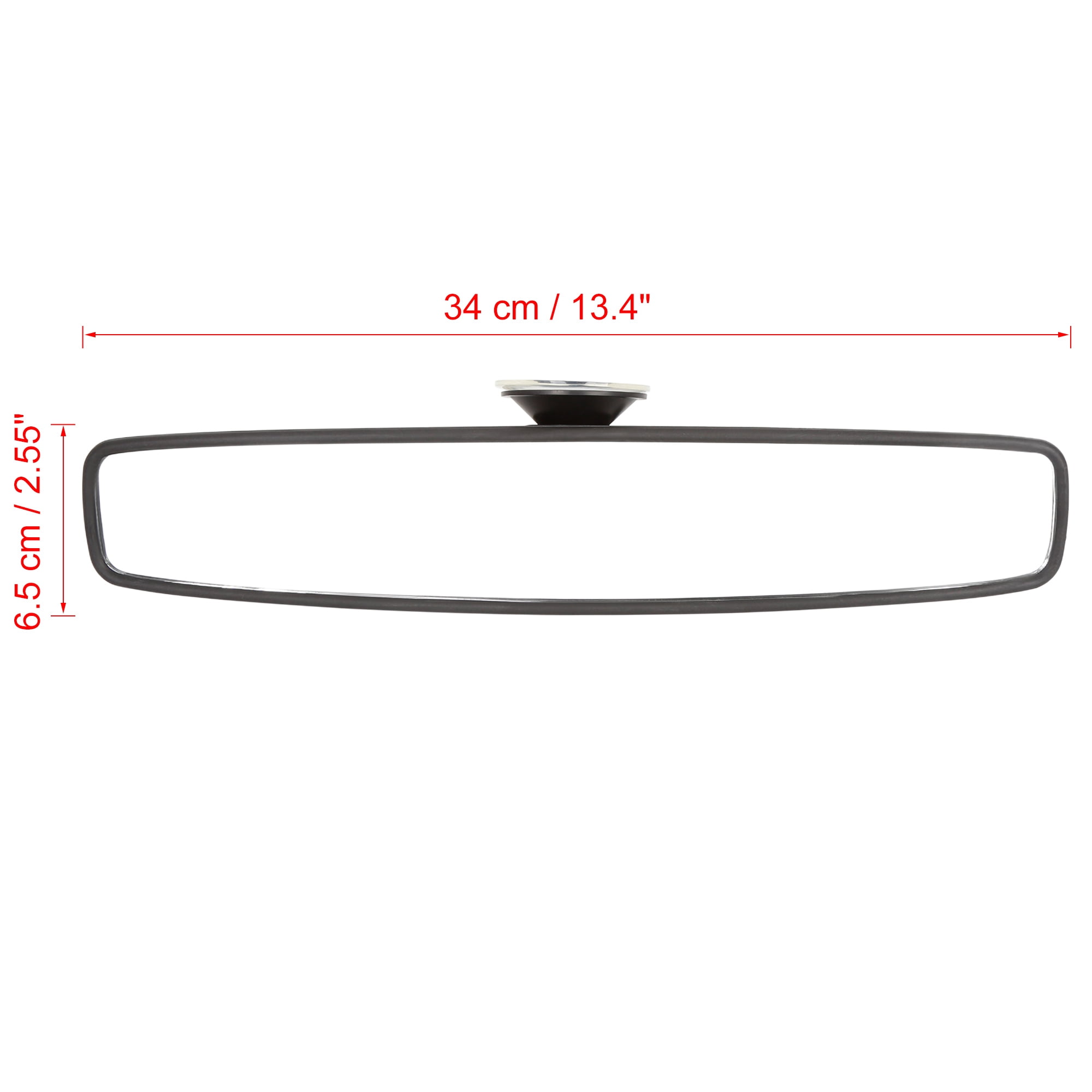 Unique Bargains Car Panoramic Rearview Mirror Wide Angle Interior Mirror with Suction Cup