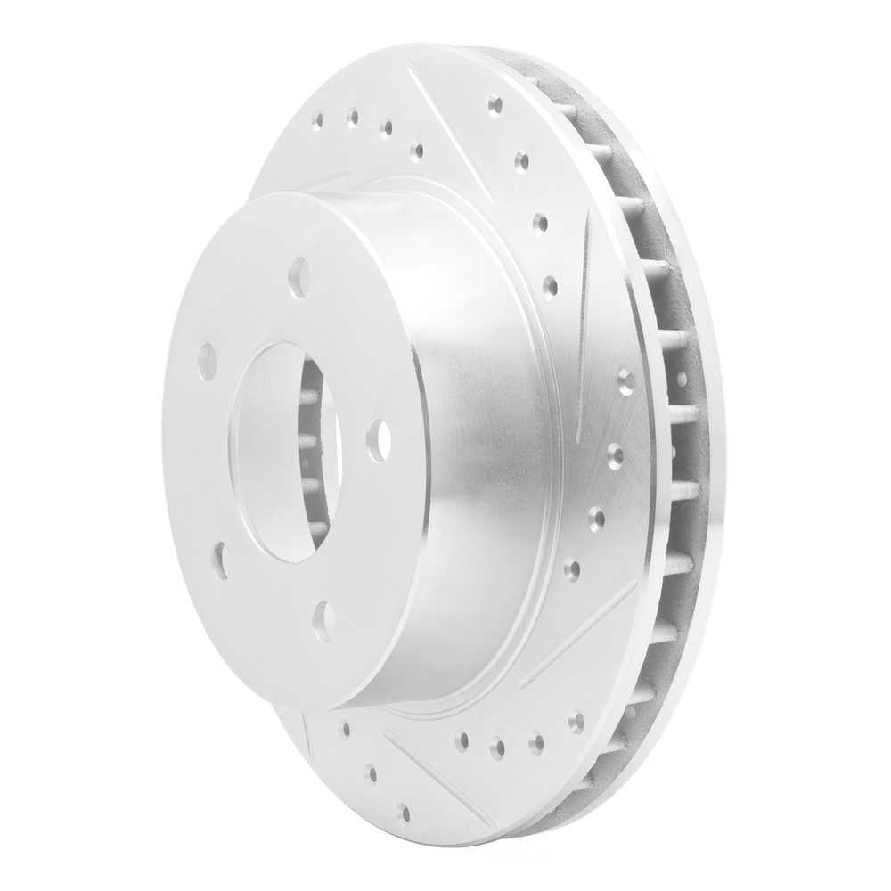 Dynamic Friction Company 631-48019R DFC Brake Rotor - Drilled And Slotted - Silver